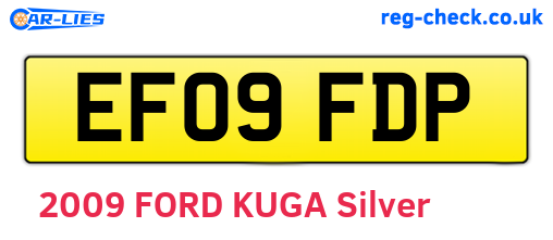 EF09FDP are the vehicle registration plates.
