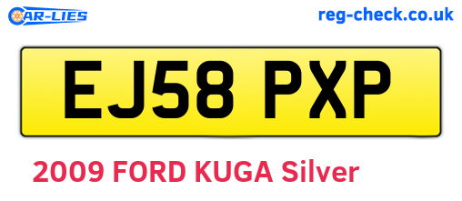EJ58PXP are the vehicle registration plates.