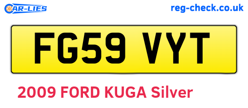 FG59VYT are the vehicle registration plates.