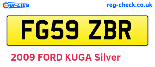 FG59ZBR are the vehicle registration plates.