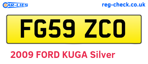 FG59ZCO are the vehicle registration plates.