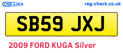 SB59JXJ are the vehicle registration plates.