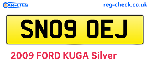 SN09OEJ are the vehicle registration plates.