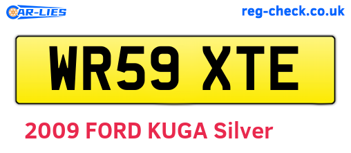 WR59XTE are the vehicle registration plates.