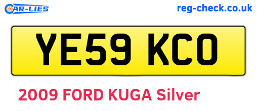 YE59KCO are the vehicle registration plates.