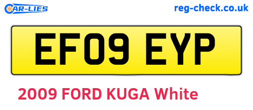 EF09EYP are the vehicle registration plates.