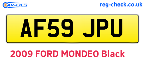 AF59JPU are the vehicle registration plates.