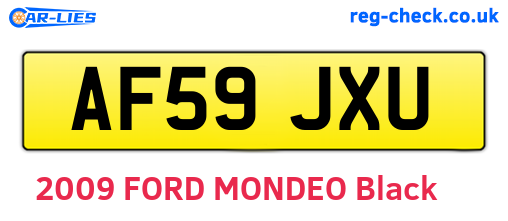 AF59JXU are the vehicle registration plates.