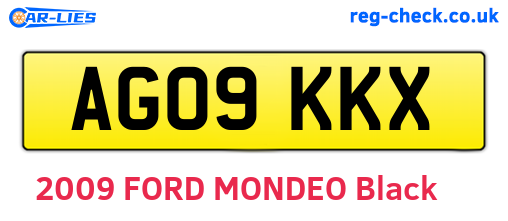 AG09KKX are the vehicle registration plates.