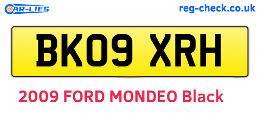 BK09XRH are the vehicle registration plates.