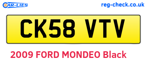 CK58VTV are the vehicle registration plates.