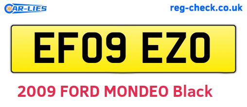 EF09EZO are the vehicle registration plates.