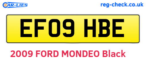 EF09HBE are the vehicle registration plates.