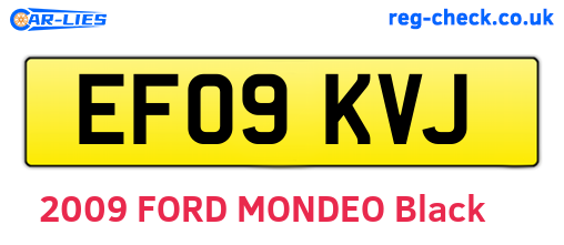 EF09KVJ are the vehicle registration plates.