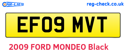 EF09MVT are the vehicle registration plates.
