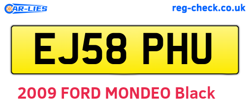 EJ58PHU are the vehicle registration plates.