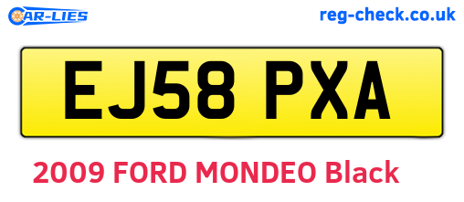 EJ58PXA are the vehicle registration plates.