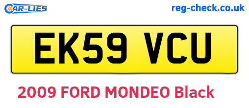 EK59VCU are the vehicle registration plates.