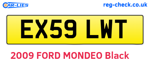 EX59LWT are the vehicle registration plates.