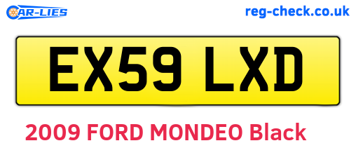 EX59LXD are the vehicle registration plates.