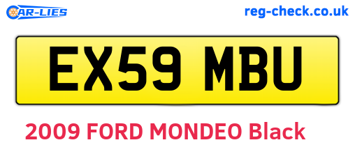 EX59MBU are the vehicle registration plates.