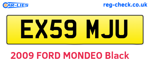 EX59MJU are the vehicle registration plates.