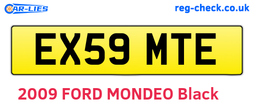 EX59MTE are the vehicle registration plates.