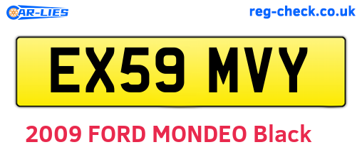 EX59MVY are the vehicle registration plates.