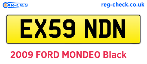 EX59NDN are the vehicle registration plates.