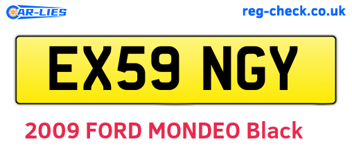 EX59NGY are the vehicle registration plates.