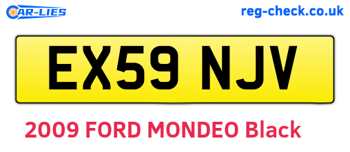 EX59NJV are the vehicle registration plates.