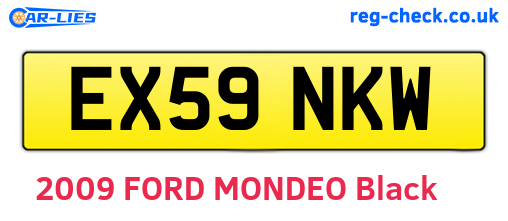 EX59NKW are the vehicle registration plates.