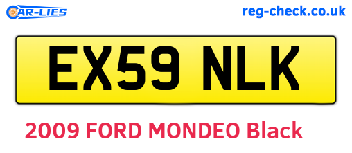 EX59NLK are the vehicle registration plates.
