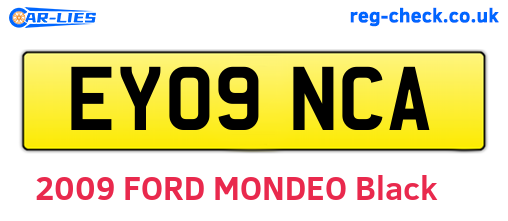 EY09NCA are the vehicle registration plates.