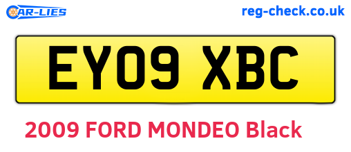 EY09XBC are the vehicle registration plates.