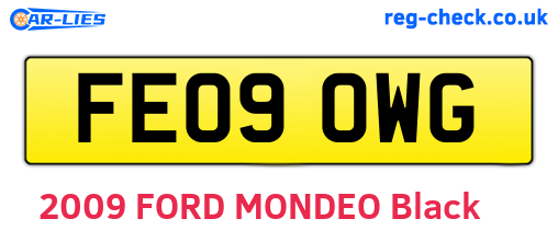FE09OWG are the vehicle registration plates.