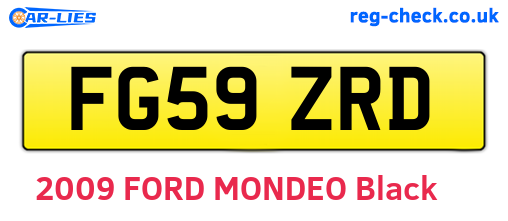 FG59ZRD are the vehicle registration plates.
