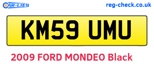 KM59UMU are the vehicle registration plates.