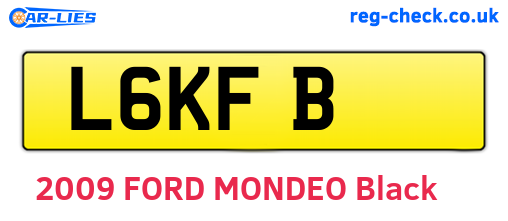 L6KFB are the vehicle registration plates.