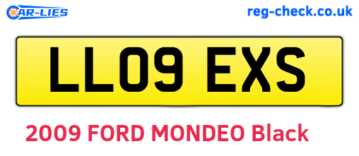 LL09EXS are the vehicle registration plates.