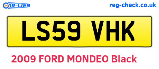 LS59VHK are the vehicle registration plates.