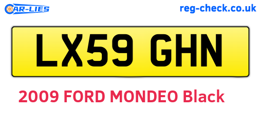 LX59GHN are the vehicle registration plates.