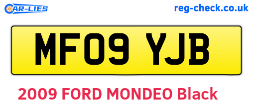 MF09YJB are the vehicle registration plates.