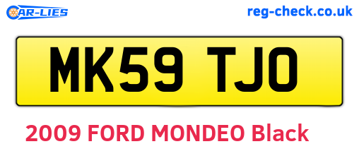 MK59TJO are the vehicle registration plates.