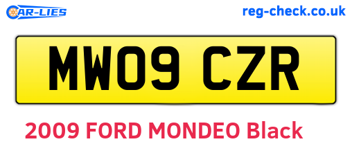 MW09CZR are the vehicle registration plates.