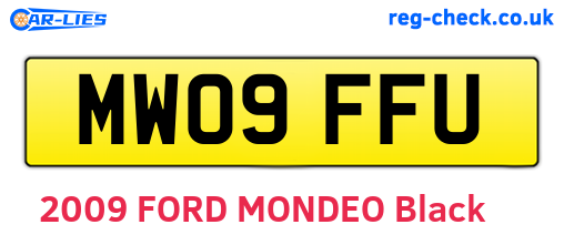 MW09FFU are the vehicle registration plates.