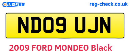 ND09UJN are the vehicle registration plates.