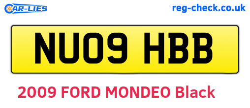 NU09HBB are the vehicle registration plates.
