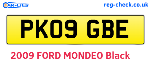 PK09GBE are the vehicle registration plates.