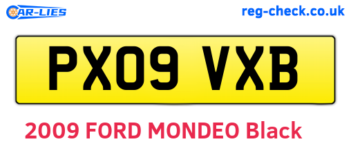 PX09VXB are the vehicle registration plates.